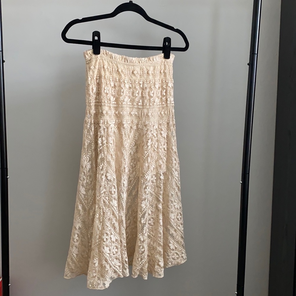 Free People Lace Midi Skirt size S